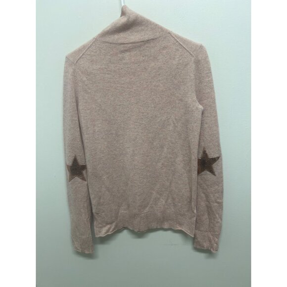 Zadig & Voltaire Womens Pink Star Turtleneck Cashmere Sweater Size S - Picture 4 of 9